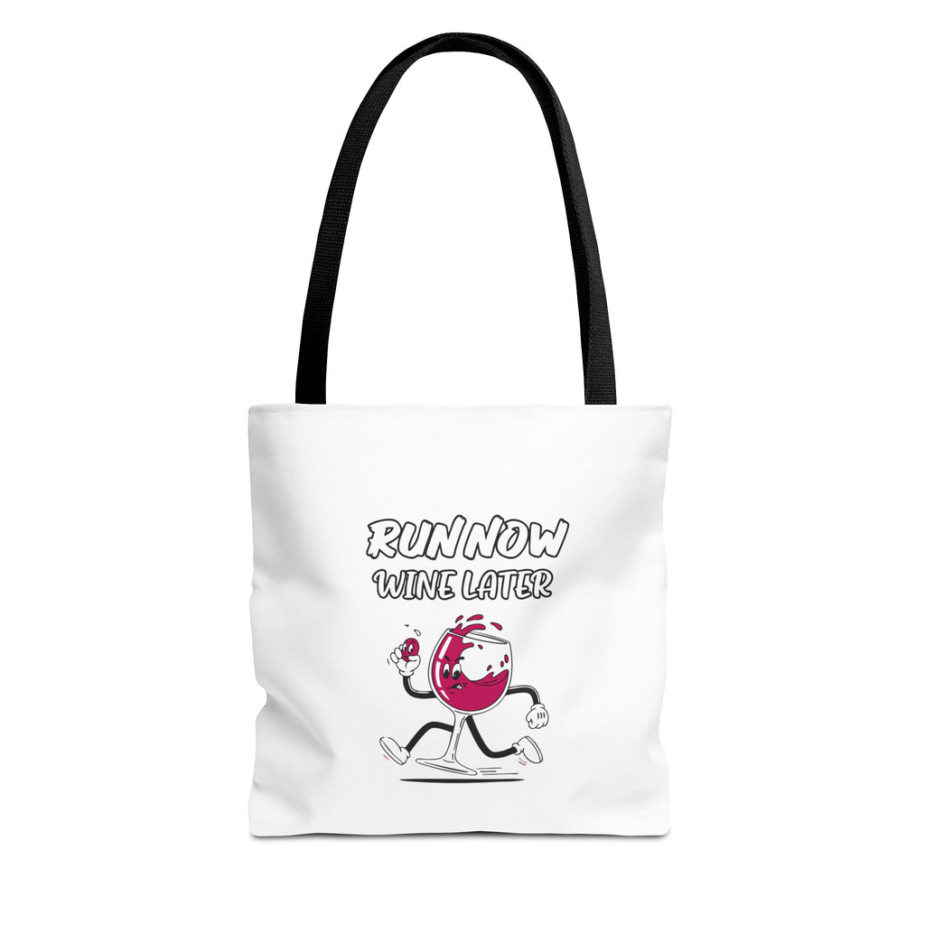 Canvas Tote Bag - Run Now Wine Later.