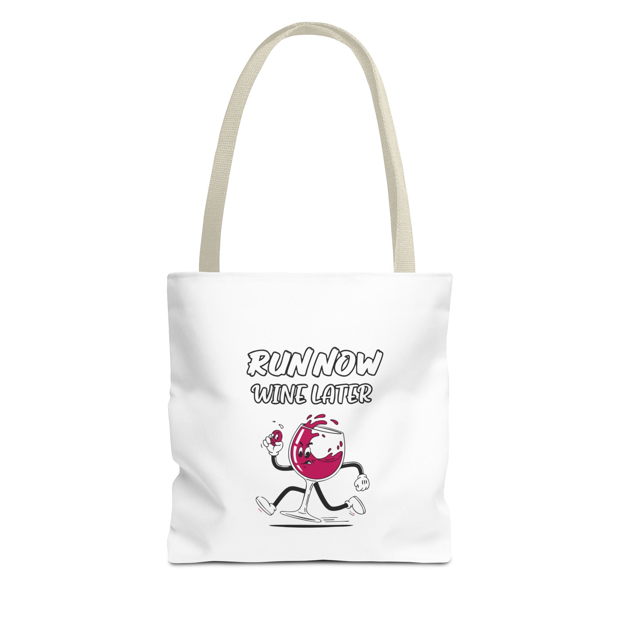 Canvas Tote Bag - Run Now Wine Later.