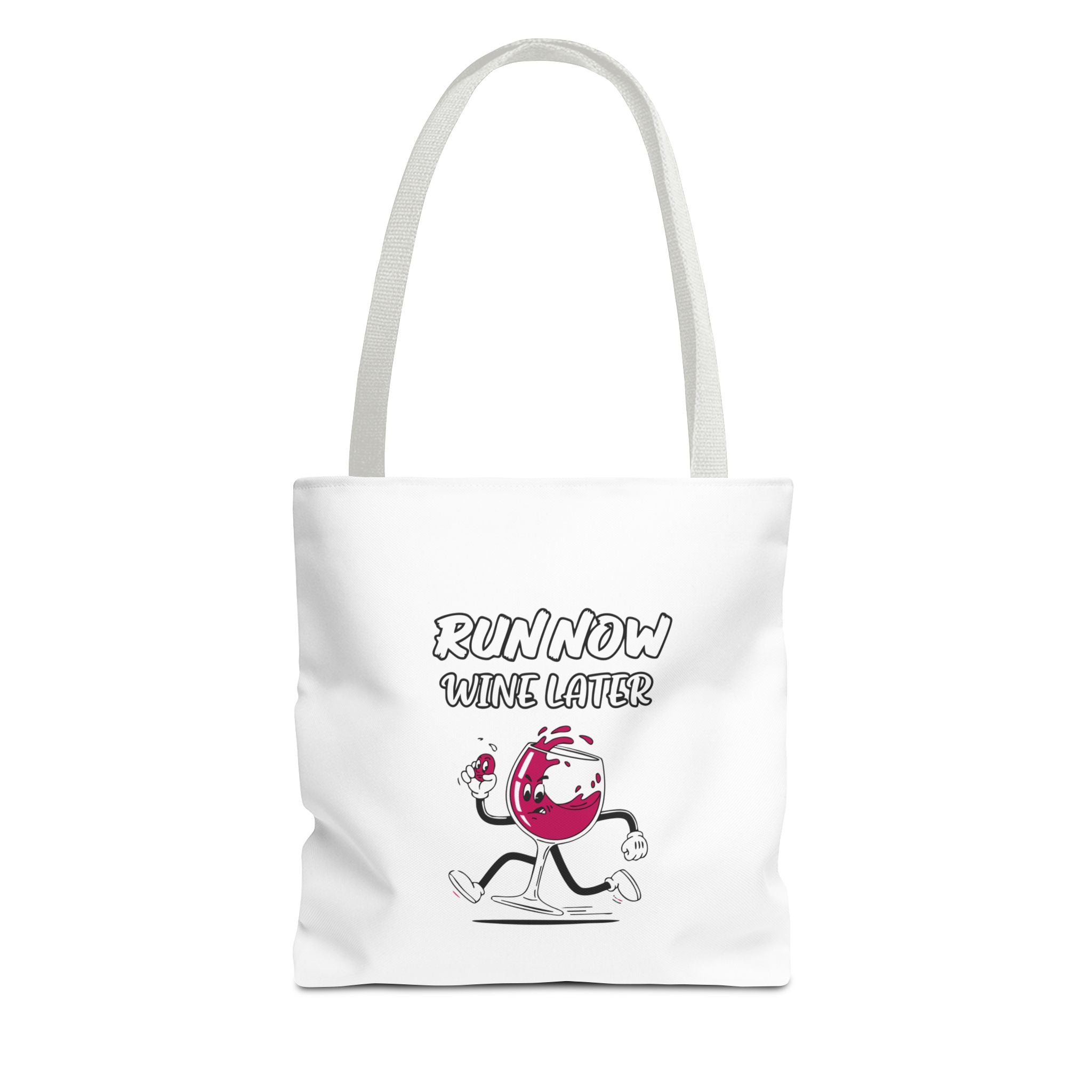 Canvas Tote Bag - Run Now Wine Later.