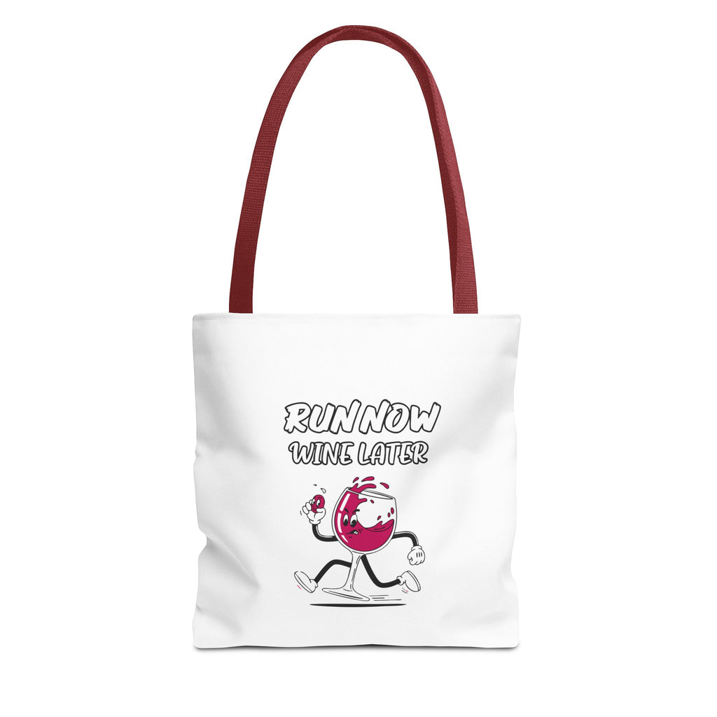 Canvas Tote Bag - Run Now Wine Later.